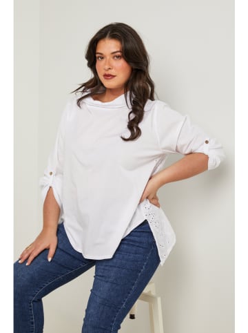 Curvy Lady Bluse in Weiß