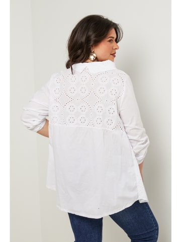Curvy Lady Bluse in Weiß