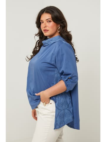 Curvy Lady Bluse in Blau