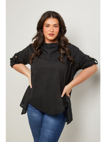 Curvy Lady Bluse in Schwarz