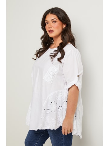 Curvy Lady Bluse in Weiß