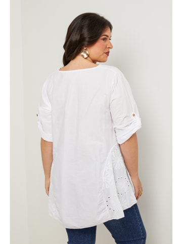 Curvy Lady Bluse in Weiß