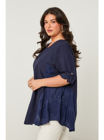 Curvy Lady Bluse in Dunkelblau