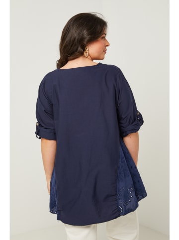 Curvy Lady Bluse in Dunkelblau