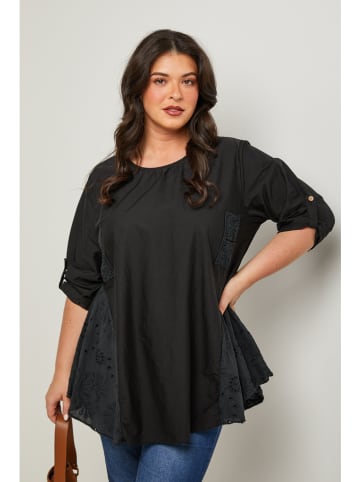 Curvy Lady Bluse in Schwarz