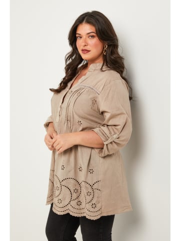 Curvy Lady Tunika in Taupe