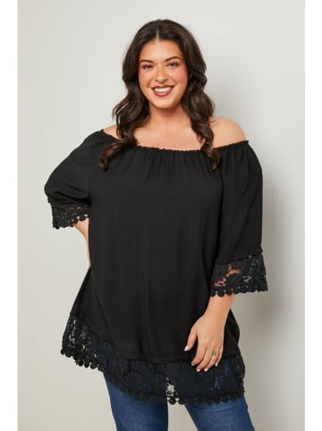 Curvy Lady Bluse in Schwarz