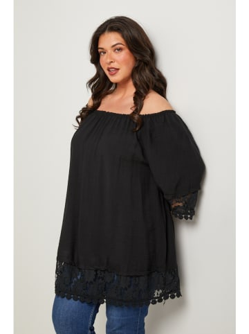 Curvy Lady Bluse in Schwarz