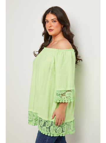 Curvy Lady Bluse in Hellgrün