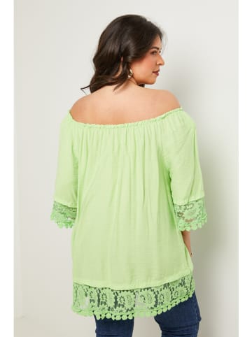 Curvy Lady Bluse in Hellgrün