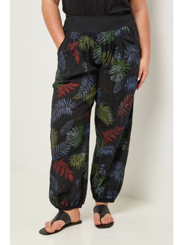 Curvy Lady Broek zwart/groen
