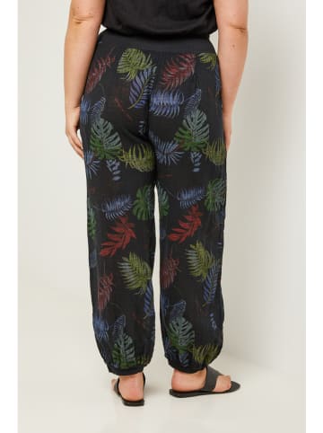 Curvy Lady Broek zwart/groen