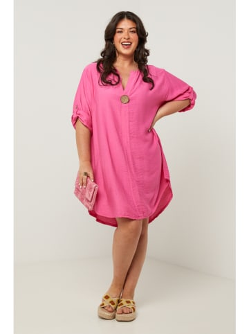 Curvy Lady Jurk fuchsia
