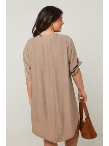 Curvy Lady Jurk taupe