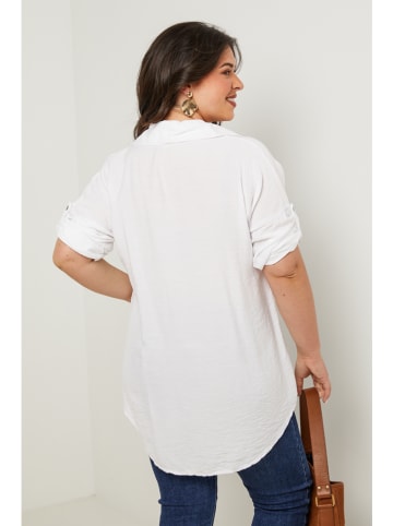 Curvy Lady Bluse in Weiß