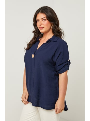 Curvy Lady Bluse in Dunkelblau