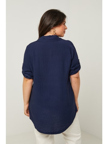 Curvy Lady Bluse in Dunkelblau