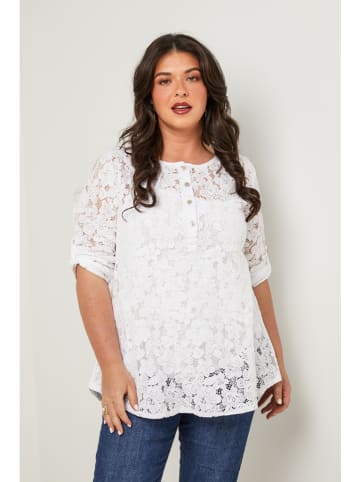 Curvy Lady Bluse in Weiß