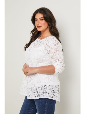 Curvy Lady Bluse in Weiß