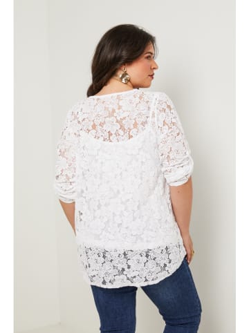 Curvy Lady Bluse in Weiß