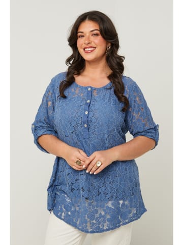 Curvy Lady Bluse in Blau