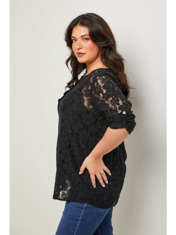 Curvy Lady Bluse in Schwarz