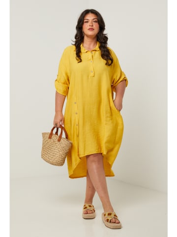 Curvy Lady Kleid in Gelb