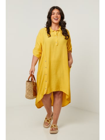 Curvy Lady Kleid in Gelb