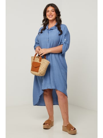 Curvy Lady Jurk blauw