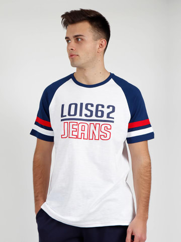 Lois Shirt in Weiß/ Dunkelblau