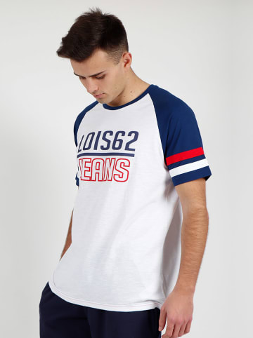 Lois Shirt in Weiß/ Dunkelblau