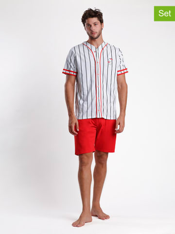 Peanuts Pyjama in Weiß/ Rot