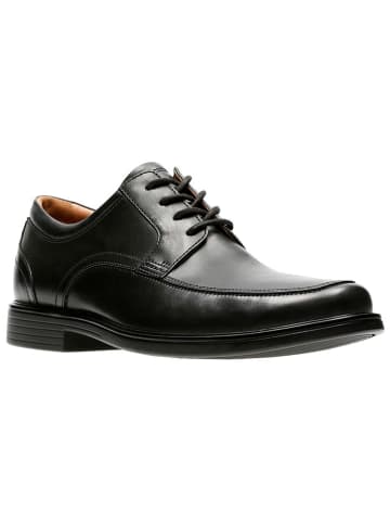 Clarks Leder-Schnürschuhe "Un Aldric Park" in Schwarz