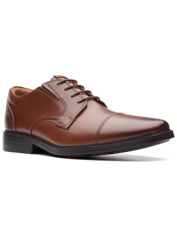 Clarks Leder-Schnürschuhe "Clarkslite Cap" in Hellbraun