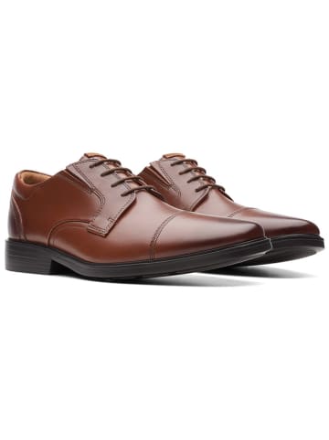 Clarks Leder-Schnürschuhe "Clarkslite Cap" in Hellbraun