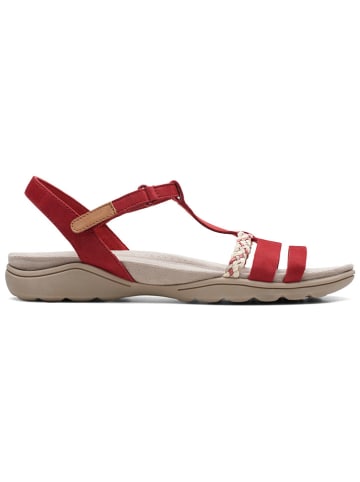 Clarks Leder-Sandalen "Amanda Tealite" in Rot