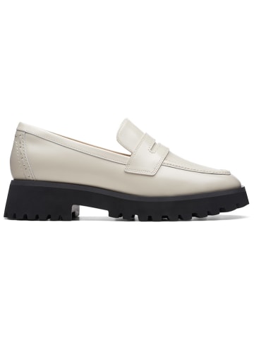 Clarks Leder-Mokassins "Stayso Edge" in Creme