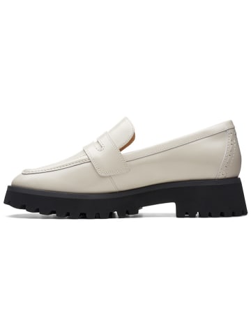 Clarks Leder-Mokassins "Stayso Edge" in Creme