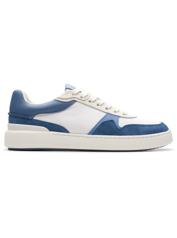 Clarks Skórzane sneakersy "CourtLite Race" w kolorze niebiesko-białym