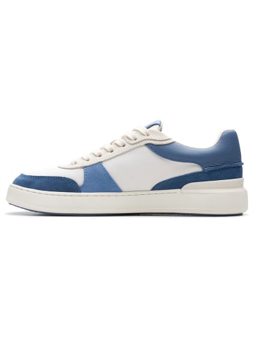 Clarks Skórzane sneakersy "CourtLite Race" w kolorze niebiesko-białym