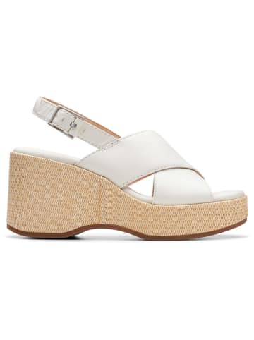 Clarks Leren sleehaksandalen "Manon Wish" wit