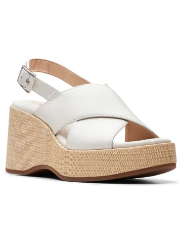 Clarks Leren sleehaksandalen "Manon Wish" wit