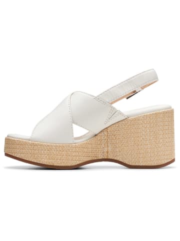 Clarks Leren sleehaksandalen "Manon Wish" wit