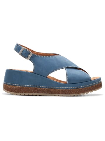 Clarks Leren sleehaksandalen "Kassanda Step" blauw