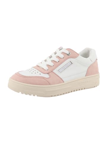 Tom Tailor Sneakersy w kolorze biało-jasnoróżowo-beżowym