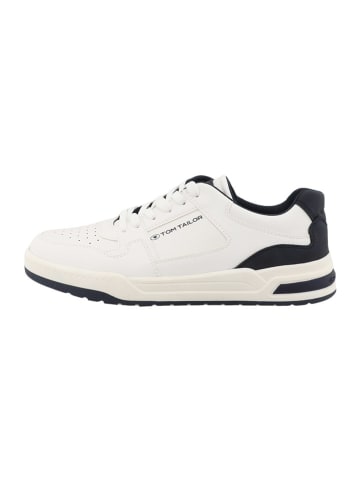 Tom Tailor Sneakers wit/donkerblauw