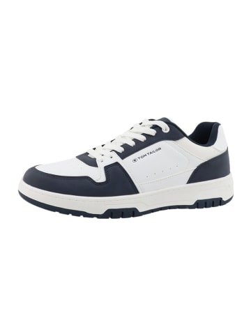 Tom Tailor Sneakers wit/donkerblauw