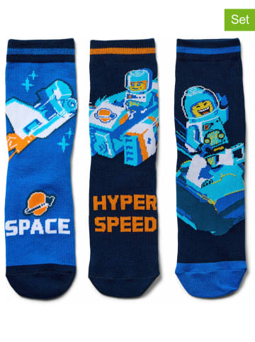 LEGO 3er-Set: Socken in Dunkelblau/ Blau