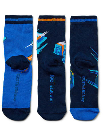 LEGO 3er-Set: Socken in Dunkelblau/ Blau