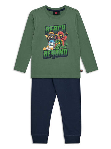 LEGO Pyjama in Grün/ Dunkelblau